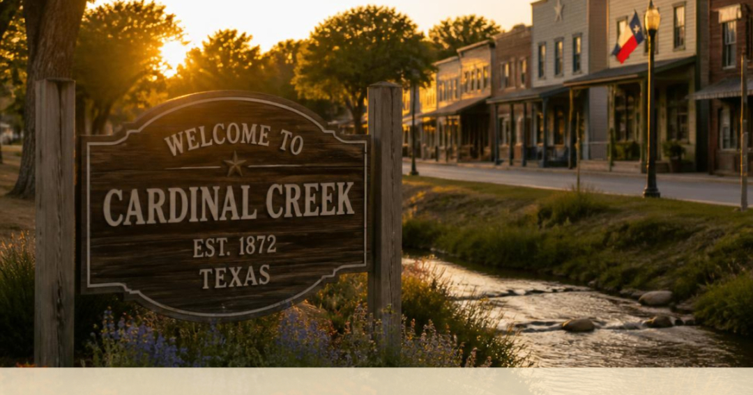 Welcome to Cardinal Creek, Texas.

It's the kind of small town where people know your name, someone always knows your business, and your friends might become the family you didn't know you needed.

There are cowboys, firefighters, a quilt shop full of women with opinions, and more than a few people who could use a second chance at love.

It may only exist on the pages of my books, but Cardinal Creek feels pretty real to me.

If you could visit, where would you go first?