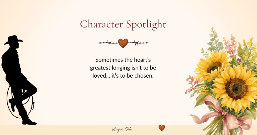 CHARACTER SPOTLIGHT: JW

Former rodeo cowboy.

Protective.

Stubborn.

Independent enough to walk away from the life his family planned for him.

JW Walker has spent years making sure no one tells him how to live his life.

Then Tiffany comes along.

And suddenly, the man who thought he had everything figured out has a whole new problem.

I'm having entirely too much fun writing this man.