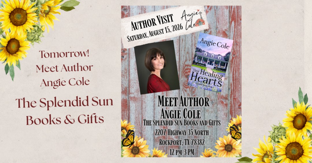 Tomorrow's the day!

I'm looking forward to spending the day at The Splendid Sun Books & Gifts meeting readers and signing books.

If you're nearby, please stop in and say hello. I'd love to meet you!

Whether you've read every Cardinal Creek book or are just discovering the series, you're always welcome.

See you tomorrow!
