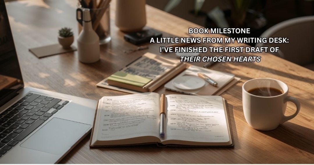 A little news from my writing desk: I’ve finished the draft of Their Chosen Hearts! 🎉

Tiffany and JW’s story is on the page, and now I’m beginning the editing process. There’s more work ahead, but I’m taking a moment to enjoy reaching this milestone.

Thank you for cheering me on and loving Cardinal Creek along with me. 💛

What’s something you’ve finished lately—big or small—that deserves a little celebration?